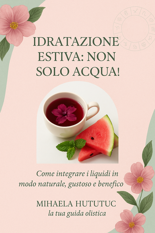 IDRATAZIONE ESTIVA. Non solo ACQUA! Come integrare i liquidi in modo naturale, gustoso e benefico
