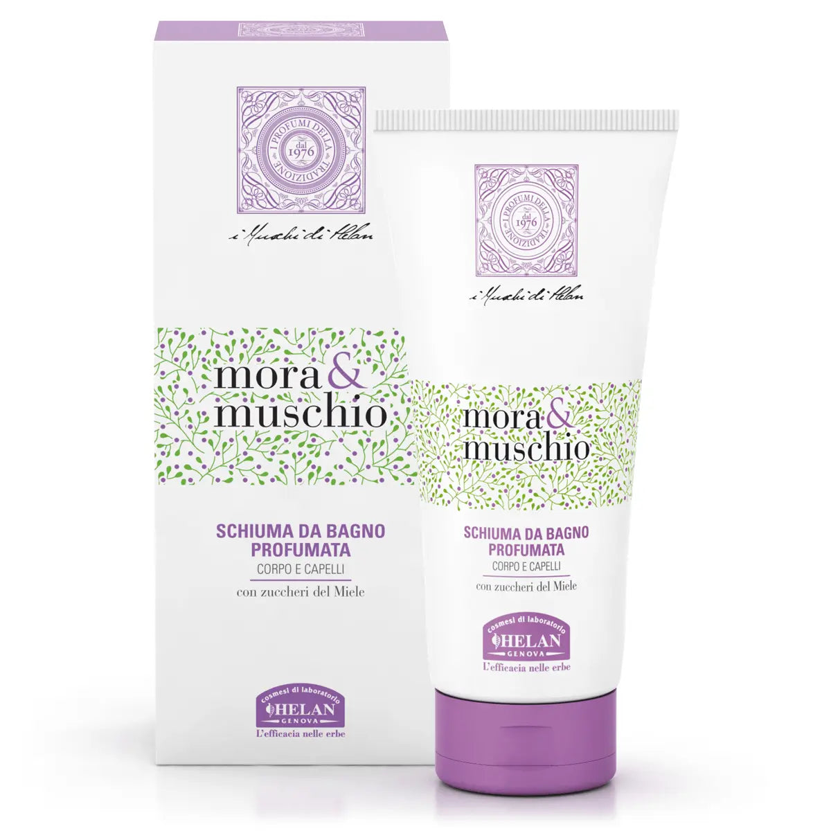 SCHIUMA da BAGNO corpo e capelli MORA e MUSCHIO di Helan