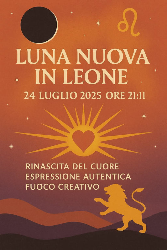 Luna Nuova in Leone 24 luglio 2025 creatività e potere personale – Erboristeria Il Mondo Alchemico