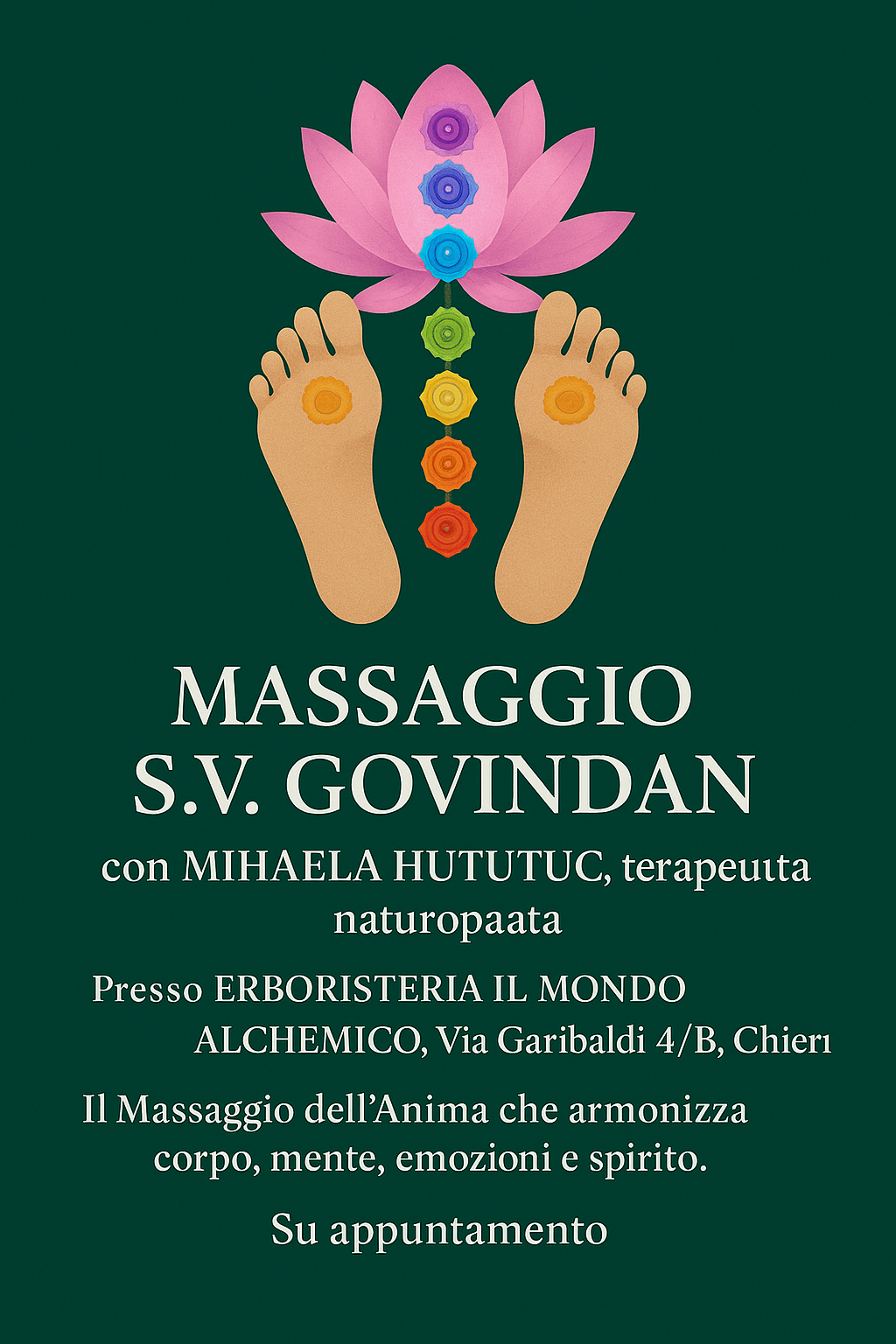 Prenditi Cura della Tua Anima. Il MASSAGGIO SV.GOVINDAN il MASSAGGIO dell' Anima che riequilibra Corpo, Mente, Emozioni e Spirito
