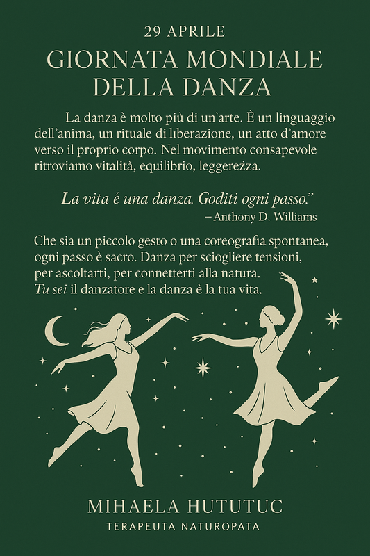 29 aprile Giornata mondiale della Danza: Trovare l' armonia attraverso il movimento