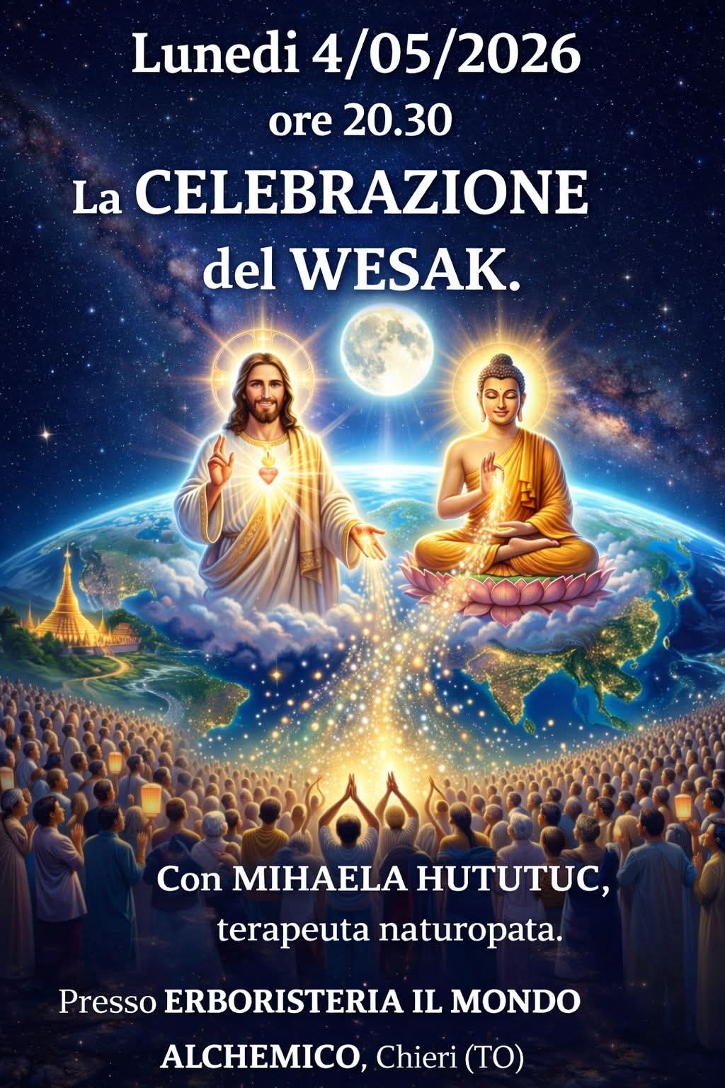 Lunedi 4/05/2026 ore 20.30 la Celebrazione del WESAK