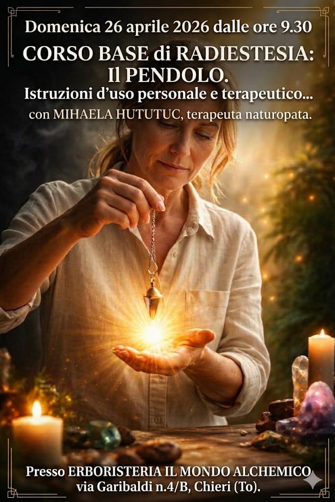 CORSO BASE DI RADIESTESIA: IL PENDOLO.